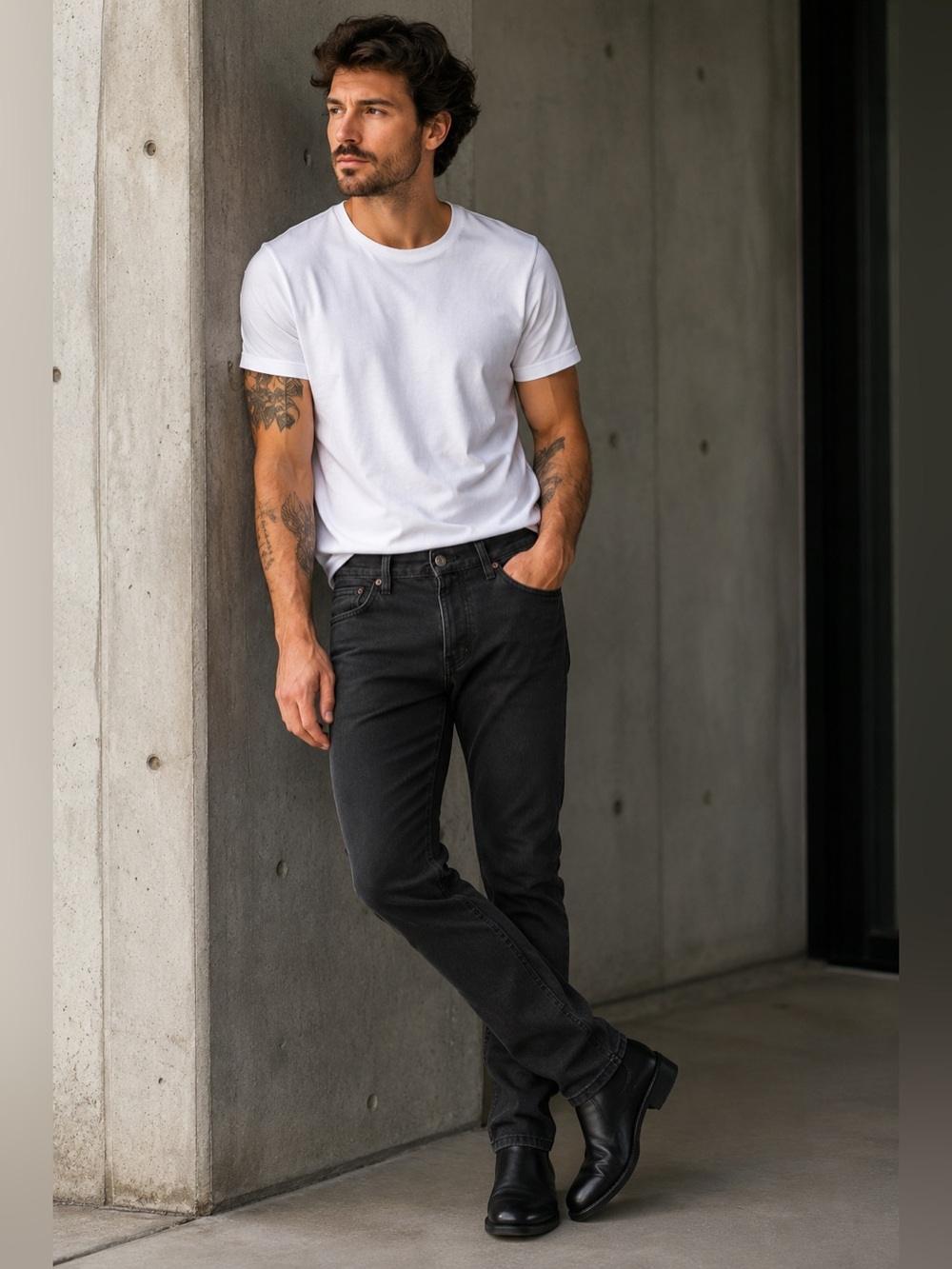 LEVI’S 511 Straight Slim Fit Mid Rise Jeans 34 X 32 Washed Black Charcoal
